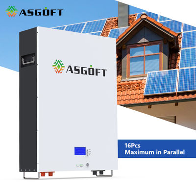 हाइब्रिड ग्रिड LiFePO4 लिथियम पावरवॉल सोलर बैटरी 51.2 V 48 वोल्ट 5KWh