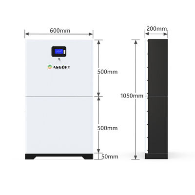 लिथियम आयरन फॉस्फेट Lifepo4 Powerwall सौर बैटरी 51.2v 400ah