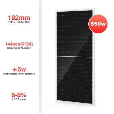 घर के लिए पारदर्शी 450w 500w 540w मोनो बिफेशियल सोलर पैनल सिस्टम