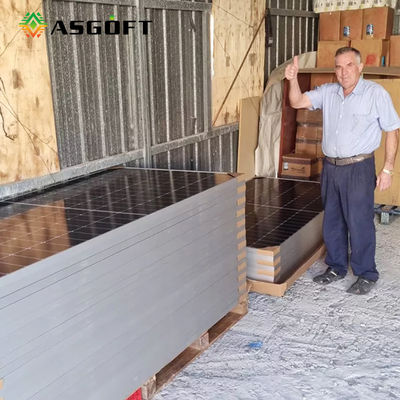 घर के लिए पारदर्शी 450w 500w 540w मोनो बिफेशियल सोलर पैनल सिस्टम