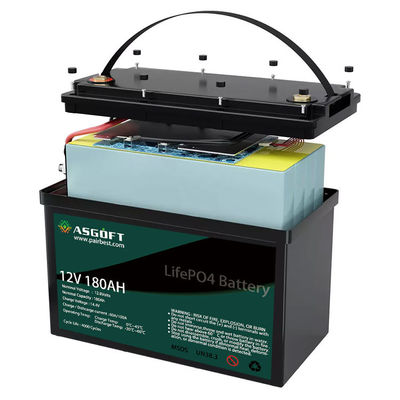 रिचार्जेबल 180ah Lifepo4 12V लिथियम बैटरी पैक डीप साइकिल ODM