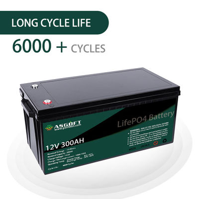 ASGOFT 12V लिथियम बैटरी पैक 300ah 12 वोल्ट Lifepo4 लिथियम आयन