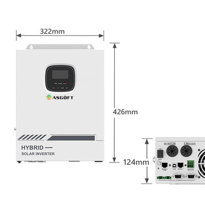 MPPT 220VAC 48V स्मॉल टर्नरी हाइब्रिड ऑन ग्रिड इन्वर्टर 5.5KW 5.5KVA