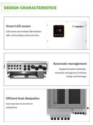 ग्रिड इन्वर्टर पर वाणिज्यिक हाइब्रिड 5kva 10kw 20kw 30kw 50kw 80kw 100kw