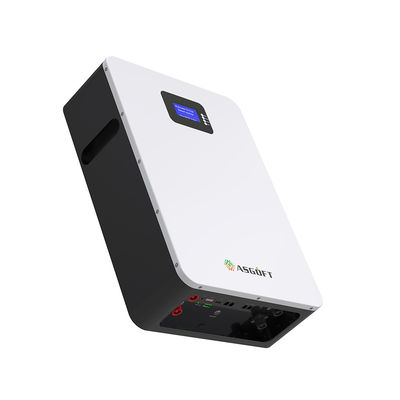 एलसीडी डिस्प्ले के साथ 48v 51V Lifepo4 बैटरी लिथियम 100Ah 5.12kwh 10kw बिल्ट-इन BMS पावरवॉल
