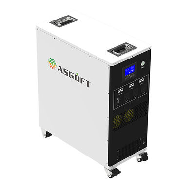Asgoft 3kw 6kwh 25.6v 235ah होम या आउटडोर पोर्टेबल चार्जर ऑल इन वन सोलर जेनरेटर