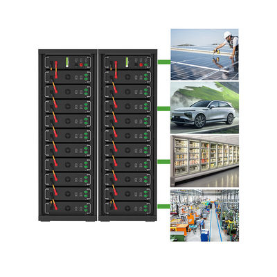 उच्च वोल्टेज 15kwh-750kwh लिथियम आयरन बैटरी पैक Lifepo4 51.2v 100Ah रैक माउंट बैटरी लिथियम आयन बैटरी