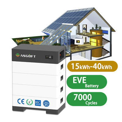 उच्च वोल्टेज घरेलू ऊर्जा भंडारण प्रणाली 15kwh-40kwh 100Ah लिथियम आयन बैटरी स्टैकेबल सौर बैटरी