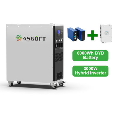 पोर्टेबल पावर स्टेशन 3000w ऑल-इन-वन इन्वर्टर लाइफपो4 लिथियम बैटरी 90-450VDC एमपीपीटी ऑपरेटिंग वोल्टेज