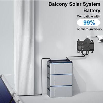 सूक्ष्म इन्वर्टर बालकनी सौर प्रणाली सौर पैनल के साथ 800w बालकनी सौर बैटरी