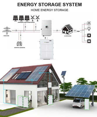 10KWH 15KWH 20KWH सौर उच्च वोल्टेज स्टैकेबल LiFePO4 ऊर्जा भंडारण बैटरी