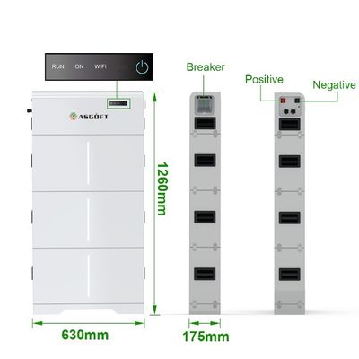 होम उच्च वोल्टेज ऊर्जा भंडारण 10kwh 15kwh 20kwh सौर जीवन पो4 लिथियम बैटरी