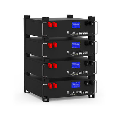 51.2V 5Kwh सौर LFP4 AKKU लिथियम आयन बैटरी पैक 48V 100Ah LiFePO4 बैटरी