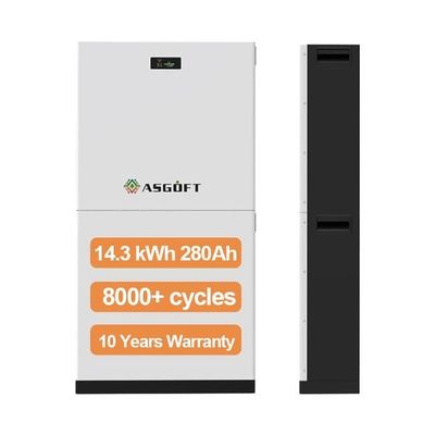 8000 चक्र सौर बैटरी LiFePO4 51.2V 280Ah 15Kwh ऊर्जा भंडारण बैटरी
