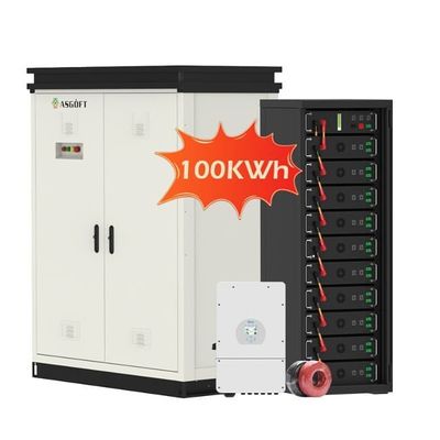 100kWh जीवन शक्ति उच्च वोल्टेज बैटरी वाणिज्यिक औद्योगिक ऊर्जा भंडारण कंटेनर