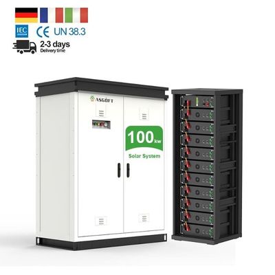 सौर ऊर्जा भंडारण प्रणाली के लिए उच्च वोल्टेज 50kWh LiFePo4 लिथियम बैटरी 100kWh