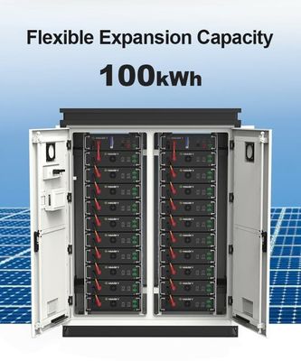 सौर ऊर्जा भंडारण घर उच्च वोल्टेज 50KWh 100KWh स्टैक LiFePO4 बैटरी